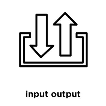 Input Output Icon Isolated On White Background