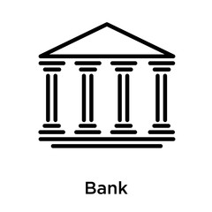 Obraz premium Bank icon isolated on white background