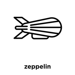 zeppelin icon isolated on white background