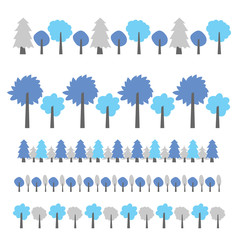 Obraz premium Collection of small cute modern cartoon tree