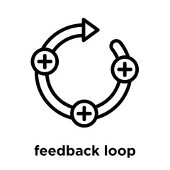 feedback loop icon isolated on white background