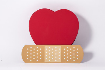 Heart wound, bandage