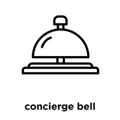 concierge bell icon isolated on white background