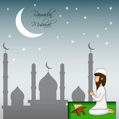 Illustration of Muslim festival Eid/Ramadan background