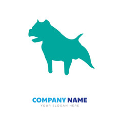 black pit bull company logo design