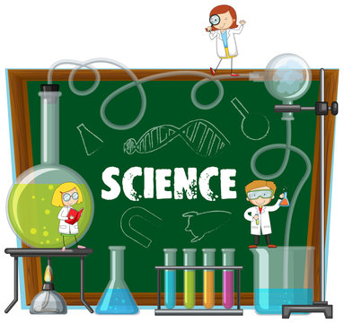 Science Lab Equipments and Blackboard