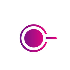 abstract circle symbol illustration icon logo with pink gradient color isolated background