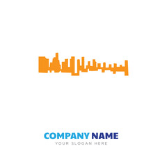 black la skyline company logo design
