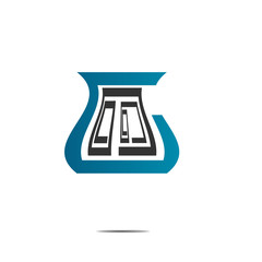abstract interior architecture symbol icon logo illustration vector design isolated background