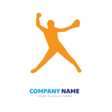 softball player company logo design
