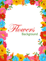 Flower arrangement for invitation card or greeting background template