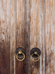 old vintage metal door ring handle knocker