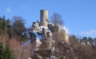 
View on Frydstejn castle ruin, Mala skala, Bohemian paradise, Czech republic