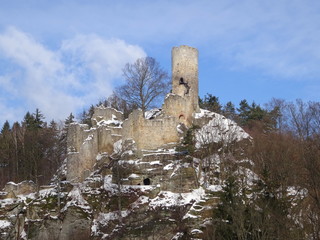 
View on Frydstejn castle ruin, Mala skala, Bohemian paradise, Czech republic