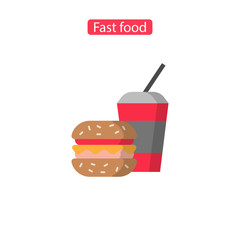 Fast food flat icons
