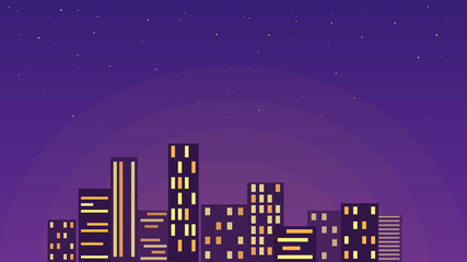 Night city skyline