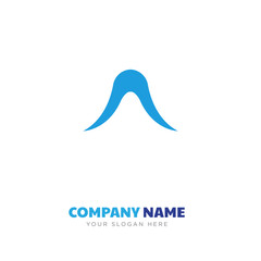 Female long hair company logo design