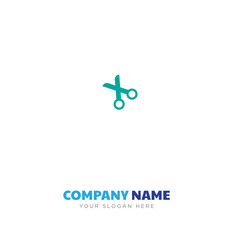 Comb and scissors for hair company logo design