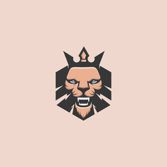 Lion logo design  - Vector Illustration
