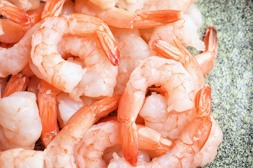 Fresh raw shrimps, closeup
