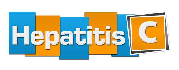 Hepatitis C  Blue Orange Stripes Squares 