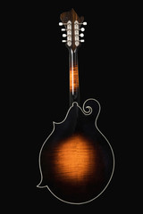 Mandolin isolated on black background. Music concept.