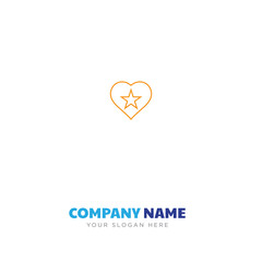 heart star company logo design