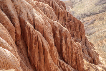 walls of a small canyon