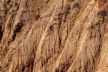 walls of a small canyon