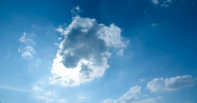 cloud sky time lapse , cloud moving and sun light 4K resolution video