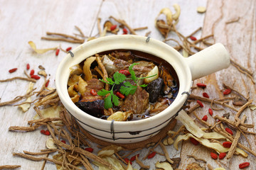 malaysia bak kut teh, traditional chinese herbal pork ribs soup
