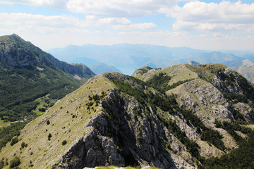 Fototapeta na wymiar A view from Lovcen mountain, Kotor, Montenegro