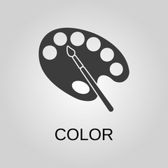 Color icon. Color symbol. Flat design. Stock - Vector illustration