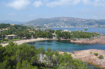 Fototapeta na wymiar Bay of Agay, near to Cannes, french riviera, mediterranean coast
