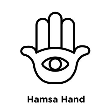 Hamsa Hand icon isolated on white background