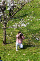 Obraz premium The Girl is Taking Pictures