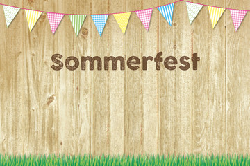 sommerfest wimpelkette