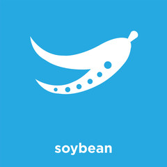 soybean icon isolated on blue background