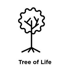 Tree of Life icon isolated on white background