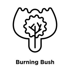Burning Bush icon isolated on white background