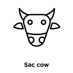 Sac cow icon isolated on white background