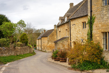 Fototapeta na wymiar Cotswold Stone Cottage in Guiting Power, England