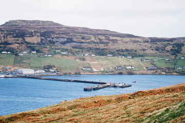 Fototapeta na wymiar A Ferry depart from Ferry Terminal, Uig, Isle of Skye, Highland, Scotland