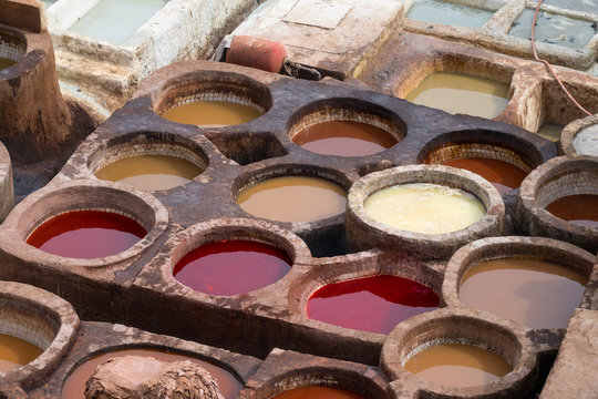 Tanneries of Fes, Morocco, Africa