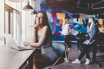 Group of people working in modern office