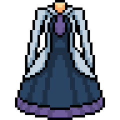 vector pixel art female dress