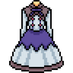 Fototapeta premium vector pixel art female dress