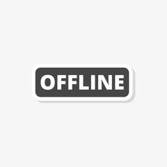 Offline sticker, simple vector icon