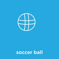 soccer ball icon isolated on blue background