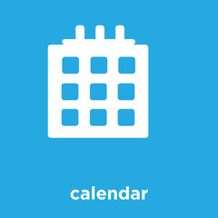 Fototapeta premium calendar icon isolated on blue background
